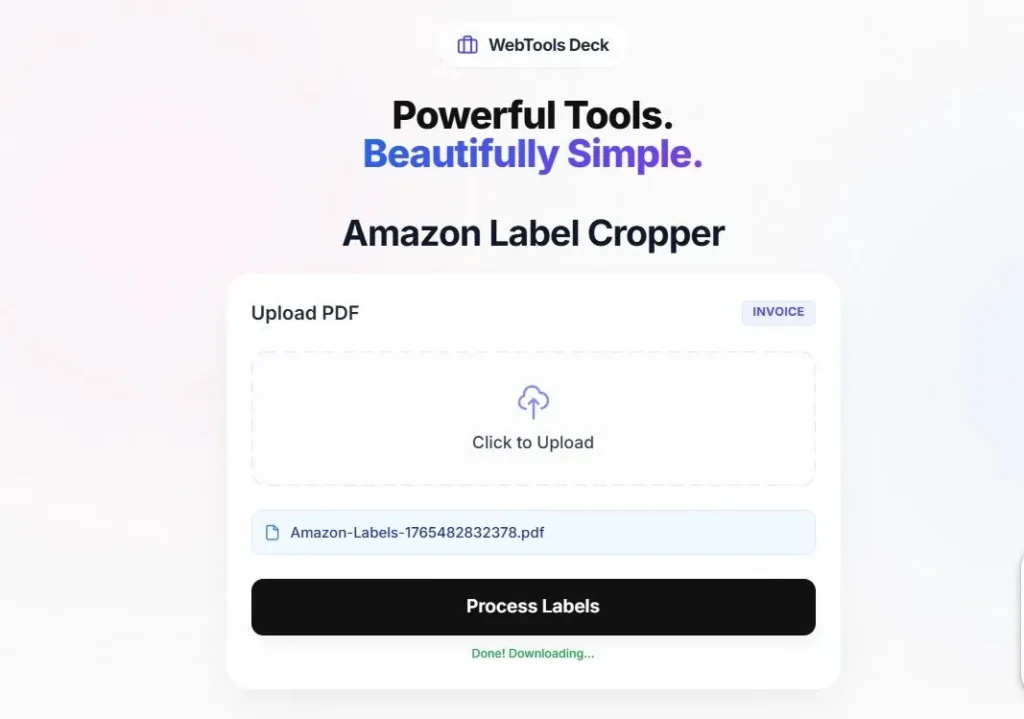 amazon shipping label cropper