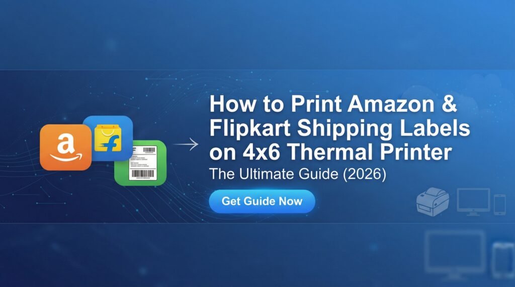 How to Print Amazon & Flipkart Shipping Labels on 4x6 Thermal Printer: The Ultimate Guide (2026)