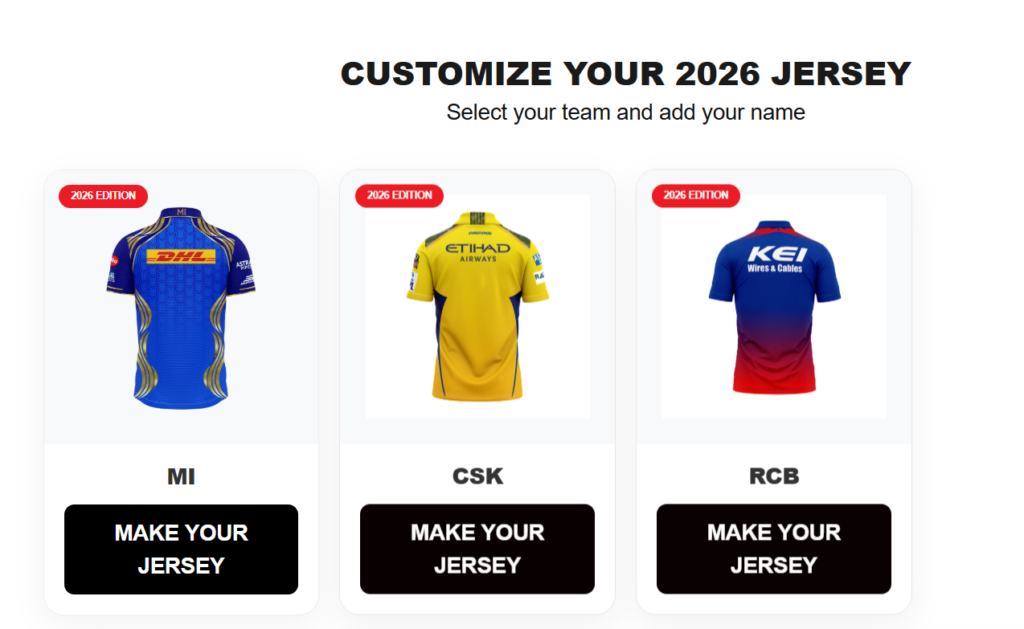 ipl jersey maker
